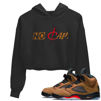 5s Archaeo Brown shirts to match jordans No Cap sneaker match tees Air Jordan 5 Archaeo Brown match shoes to clothes SNRT Sneaker Tees unisex cotton Black 1 crop tee