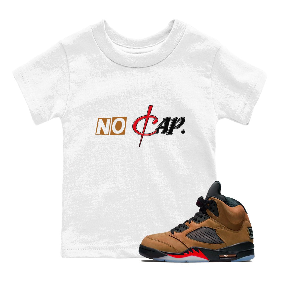5s Archaeo Brown shirts to match jordans No Cap sneaker match tees Air Jordan 5 Archaeo Brown match shoes to clothes SNRT Sneaker Tees Youth Baby White 1 tee