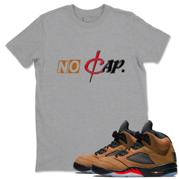 5s Archaeo Brown shirts to match jordans No Cap sneaker match tees Air Jordan 5 Archaeo Brown match shoes to clothes SNRT Sneaker Tees unisex cotton Heather Grey 1 shirts