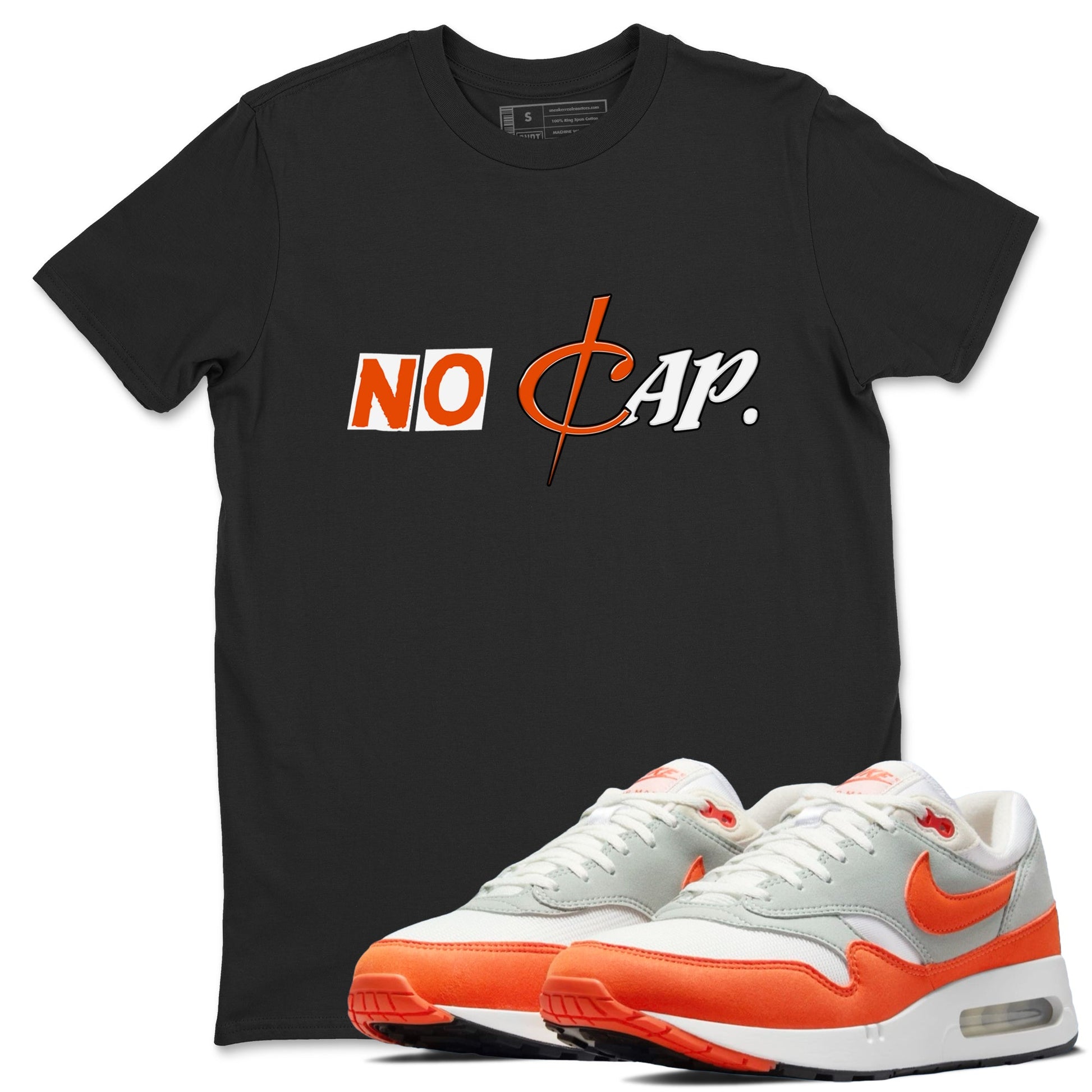 Air Max 1 OG '86 'Summit White and Cosmic Clay shirts to match jordans No Cap sneaker match tees Air Max 1 Cosmic Clay match shoes to clothes SNRT Sneaker Tees unisex cotton Black 1 shirts