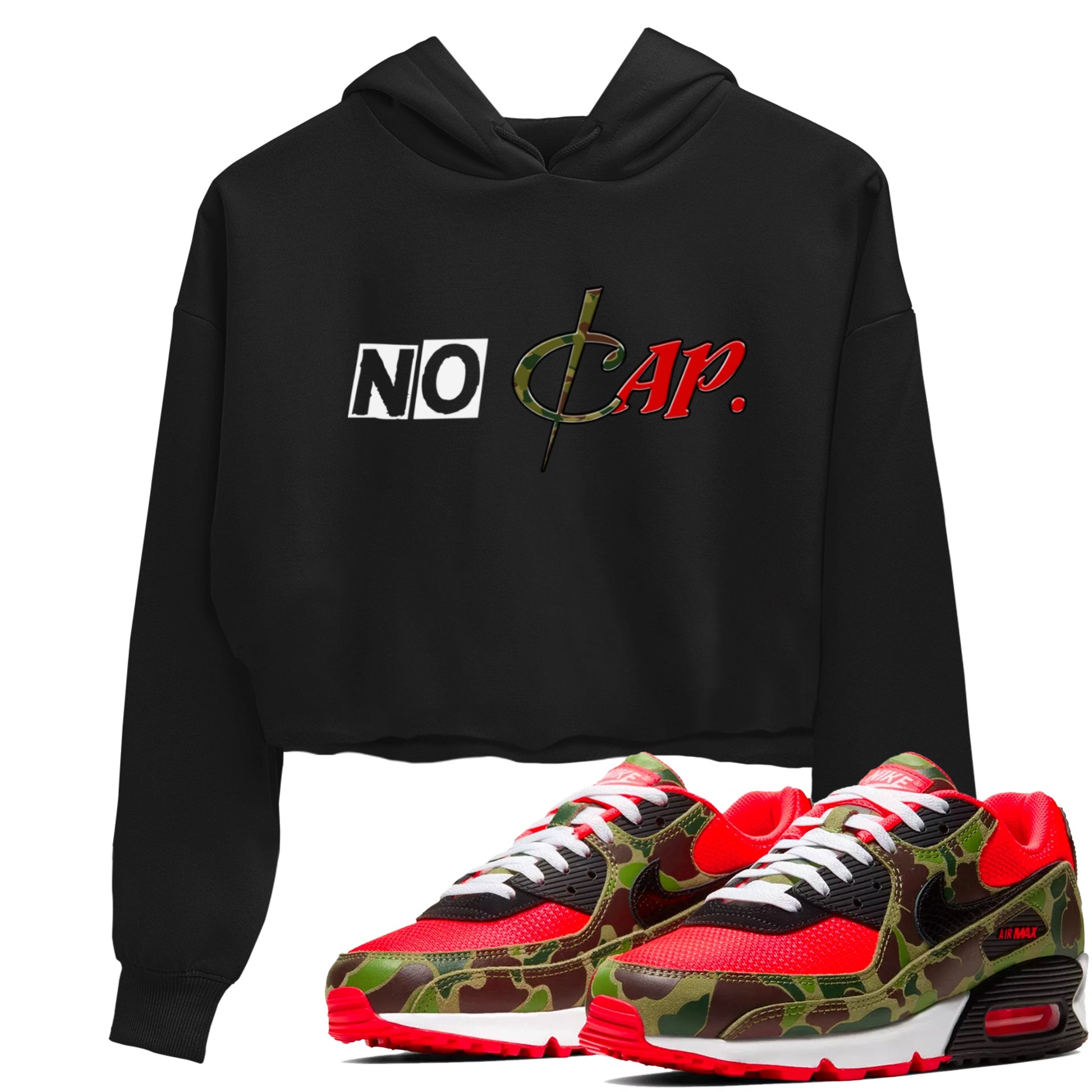 Air Max 90 Duck Camo shirts to match jordans No Cap sneaker match tees Air Max 90 Reverse Duck Camo match shoes to clothes SNRT Sneaker Tees unisex cotton Black 1 crop tee