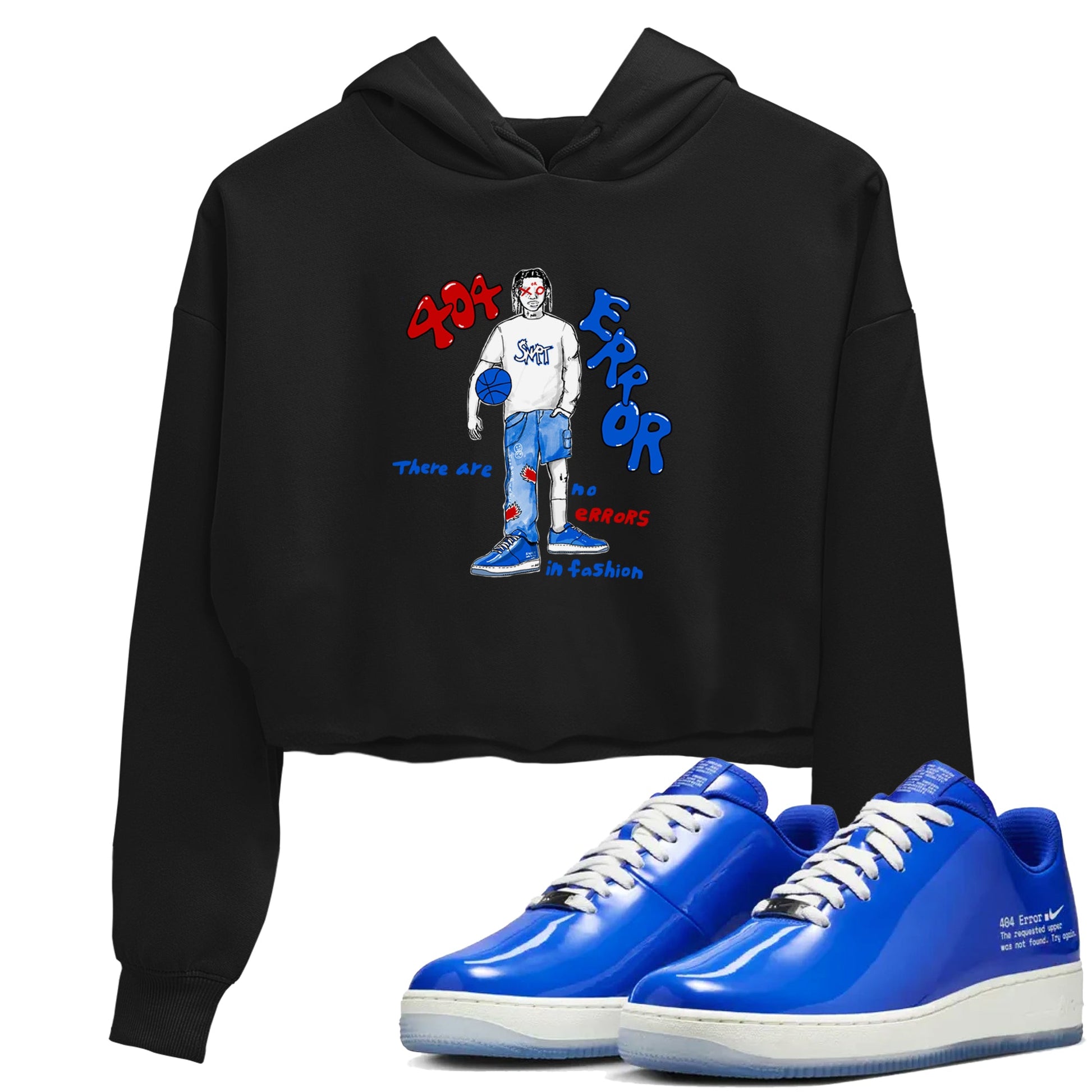 Air Force 1 404 Error shirt to match jordans No Errors In Fashion sneaker tees Air Force 1 404 Error SNRT Sneaker Release Tees Black 1 crop length shirt