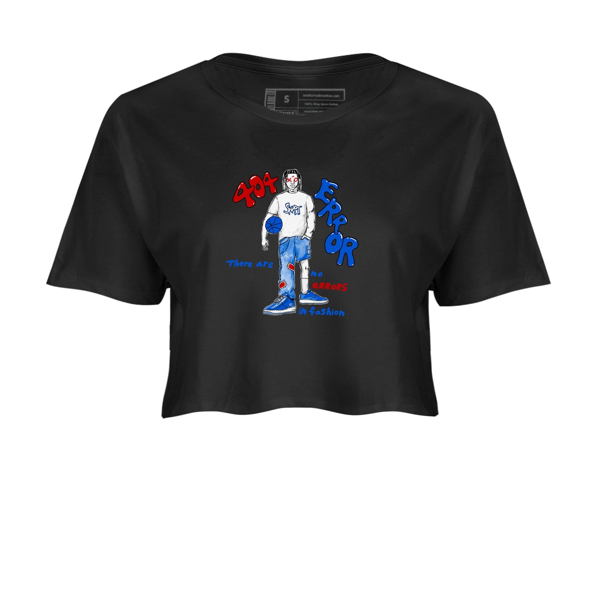 Air Force 1 404 Error shirt to match jordans No Errors In Fashion sneaker tees Air Force 1 404 Error SNRT Sneaker Release Tees Black 2 crop length shirt