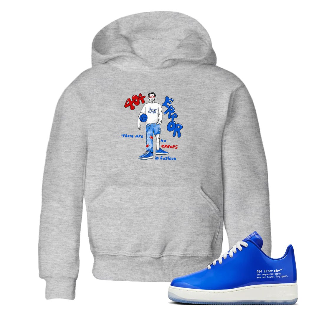 Air Force 1 404 Error shirt to match jordans No Errors In Fashion sneaker tees Air Force 1 404 Error SNRT sneaker release tees baby toddler Heather Grey 1 cotton Shirt
