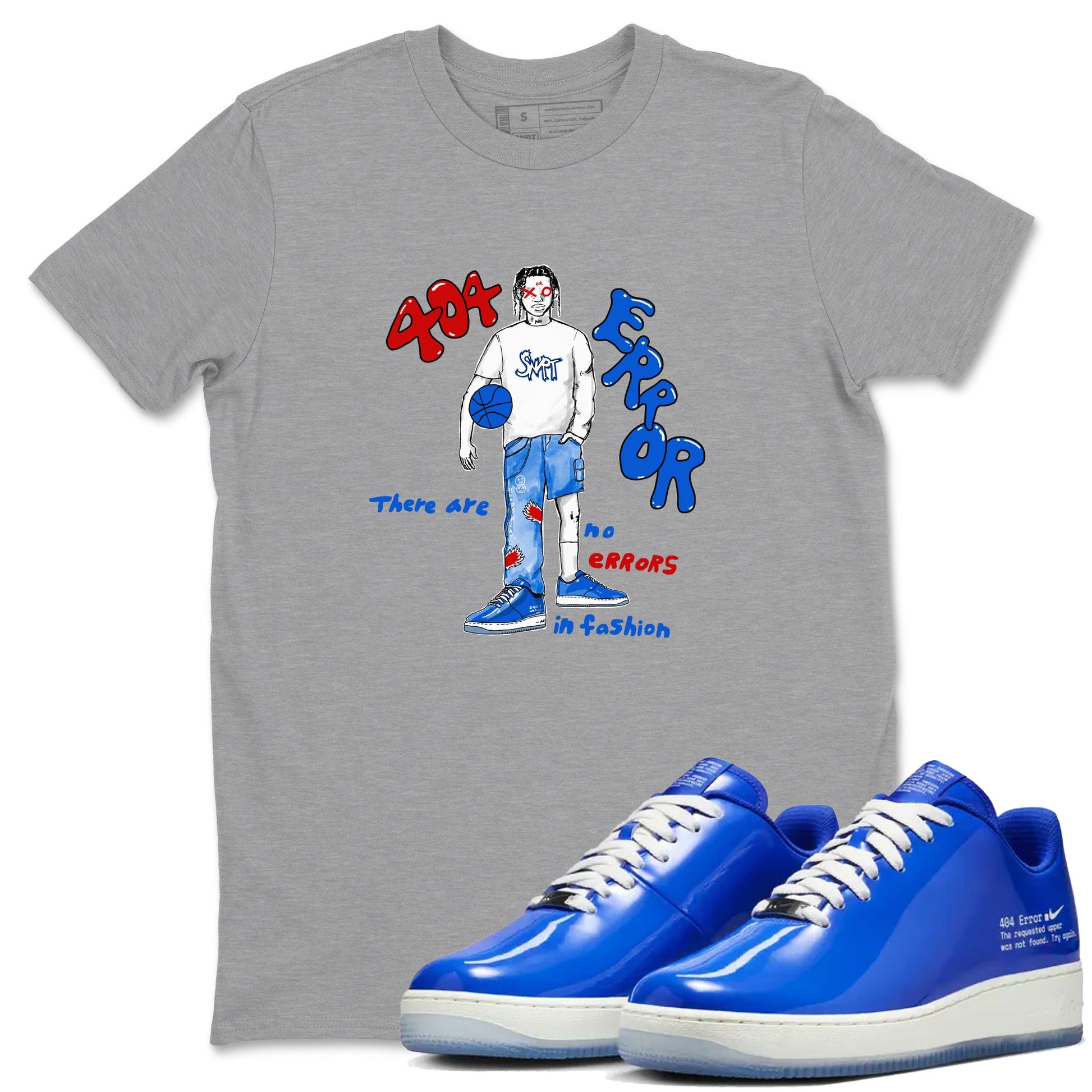 Air Force 1 404 Error shirt to match jordans No Errors In Fashion sneaker tees Air Force 1 404 Error SNRT Sneaker Release Tees unisex cotton Heather Grey 1 crew neck shirt