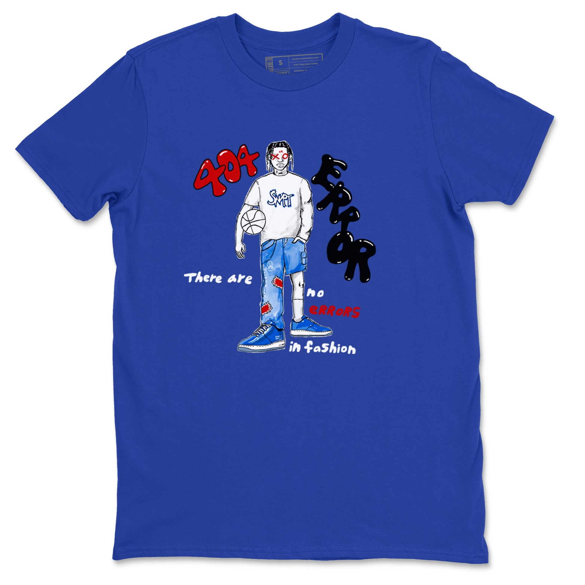 Air Force 1 404 Error shirt to match jordans No Errors In Fashion sneaker tees Air Force 1 404 Error SNRT Sneaker Release Tees unisex cotton Royal Blue 2 crew neck shirt