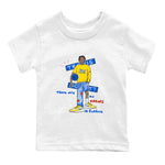 Air Jordan 1 Travis x Scott x Canary shirt to match jordans No Errors In Fashion sneaker tees Air Jordan 1 Travis Scott Canary SNRT sneaker release tees baby toddler White 2 cotton Shirt