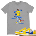 Air Jordan 1 Travis x Scott x Canary shirt to match jordans No Errors In Fashion sneaker tees Air Jordan 1 Travis Scott Canary SNRT Sneaker Release Tees unisex cotton Heather Grey 1 crew neck shirt