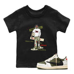 1s Travis Scott Medium Olive shirts to match jordans No Errors In Fashion sneaker match tees Air Jordan 1 Travis Scott Medium Olive SNRT Sneaker Tees streetwear brand Baby and Youth Black 1 cotton tee