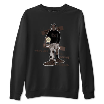 1s Travis Scott Velvet Brown shirts to match jordans No Errors In Fashion best t shirts to wear with jordans Travis Scott x Air Jordan 1 Low OG Velvet Brown match shoes to clothes SNRT Sneaker Tees unisex cotton Black 2 shirts