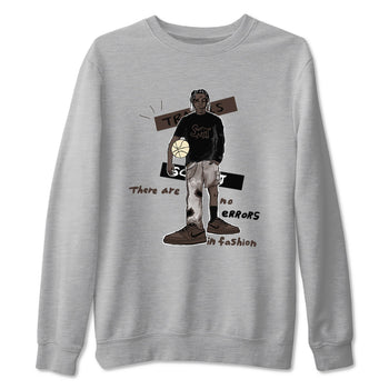 1s Travis Scott Velvet Brown shirts to match jordans No Errors In Fashion best t shirts to wear with jordans Travis Scott x Air Jordan 1 Low OG Velvet Brown match shoes to clothes SNRT Sneaker Tees unisex cotton Heather Grey 2 shirts