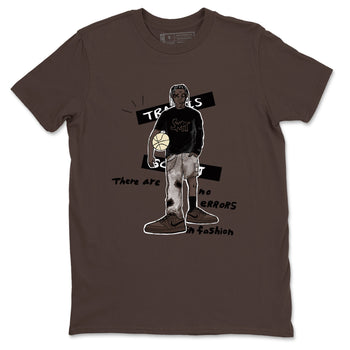 1s Travis Scott Velvet Brown shirts to match jordans No Errors In Fashion best t shirts to wear with jordans Travis Scott x Air Jordan 1 Low OG Velvet Brown match shoes to clothes SNRT Sneaker Tees unisex cotton Dark Chocolate 2 shirts