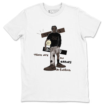 1s Travis Scott Velvet Brown shirts to match jordans No Errors In Fashion best t shirts to wear with jordans Travis Scott x Air Jordan 1 Low OG Velvet Brown match shoes to clothes SNRT Sneaker Tees unisex cotton White 2 shirts