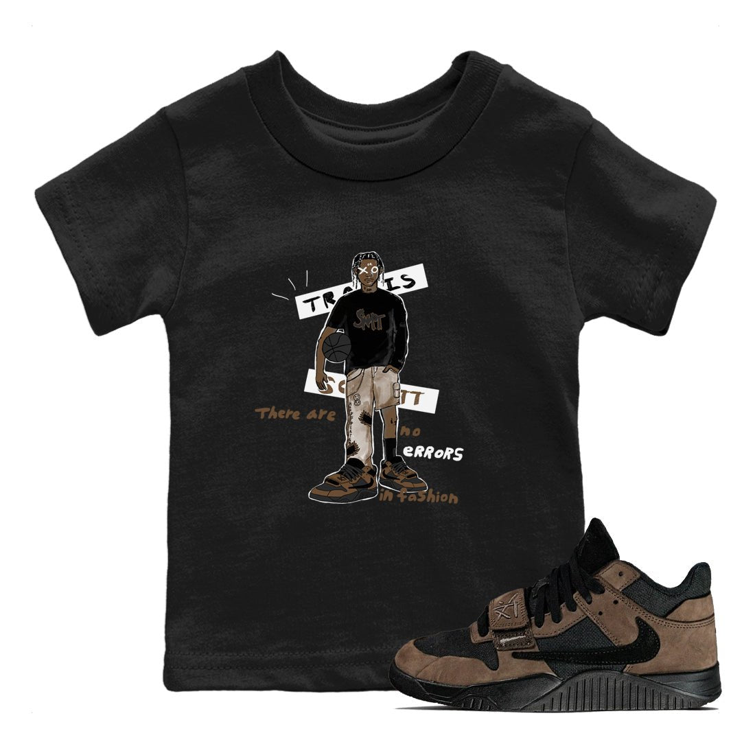 Jordan Jumpman Jack Travis Scott Dark Mocha shirts to match jordans No Errors In Fashion sneaker match tees Jordan Jumpman Jack Travis Scott Dark Mocha SNRT Sneaker Tees streetwear brand Baby and Youth Black 1 cotton tee