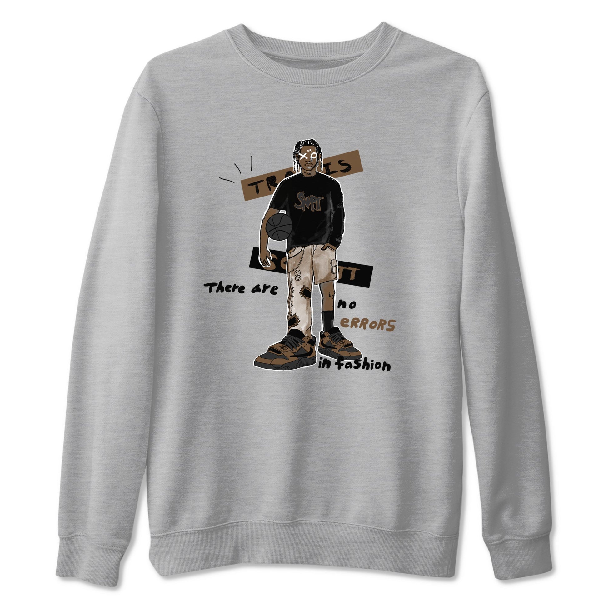 Jordan Jumpman Jack Travis Scott Dark Mocha shirts to match jordans No Errors In Fashion sneaker match tees Jordan Jumpman Jack Travis Scott Dark Mocha SNRT Sneaker Tees streetwear brand Heather Grey 2 unisex cotton tee