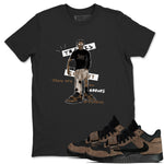 Jordan Jumpman Jack Travis Scott Dark Mocha shirts to match jordans No Errors In Fashion sneaker match tees Jordan Jumpman Jack Travis Scott Dark Mocha SNRT Sneaker Tees streetwear brand Black 1 unisex cotton tee