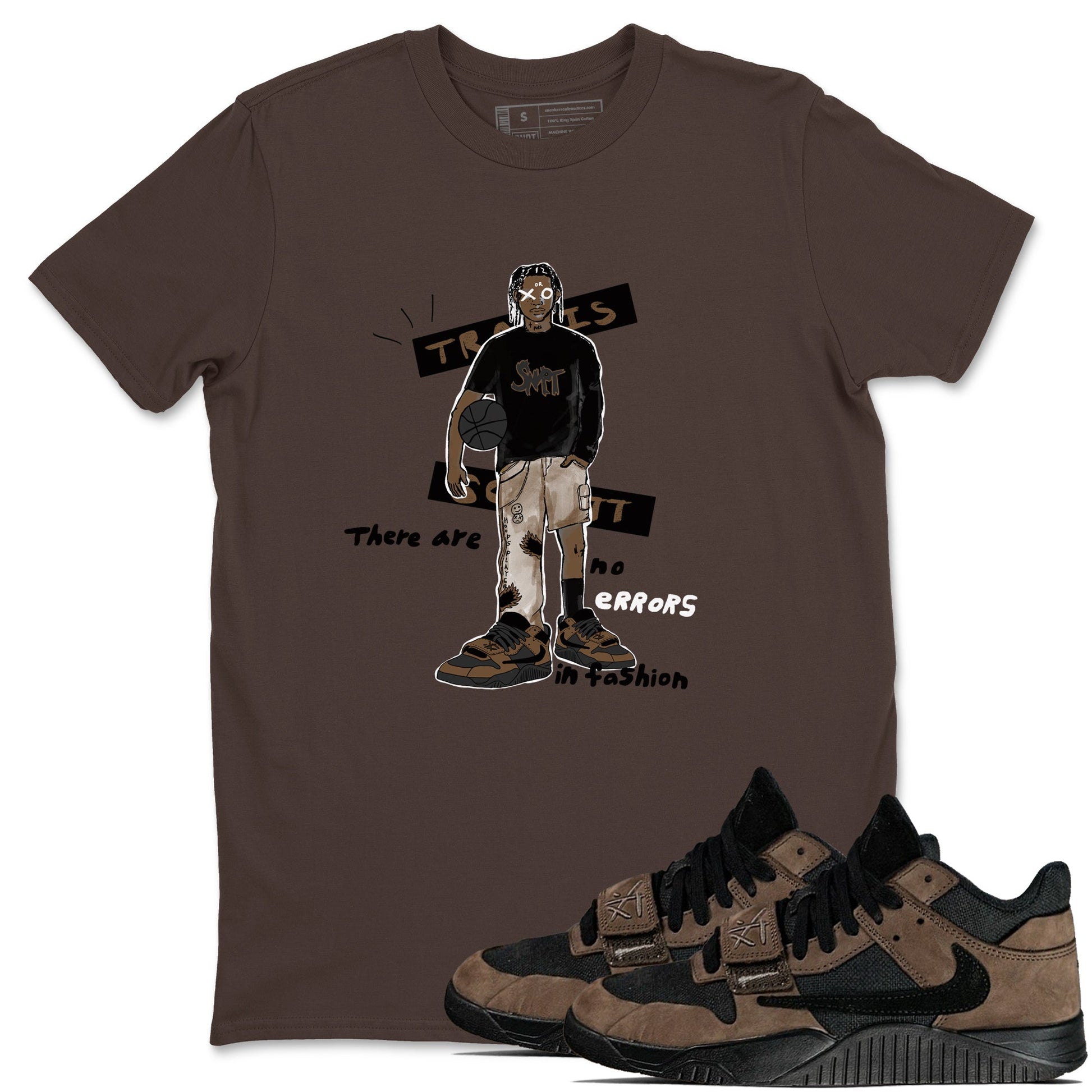 Jordan Jumpman Jack Travis Scott Dark Mocha shirts to match jordans No Errors In Fashion sneaker match tees Jordan Jumpman Jack Travis Scott Dark Mocha SNRT Sneaker Tees streetwear brand Dark Chocolate 1 unisex cotton tee