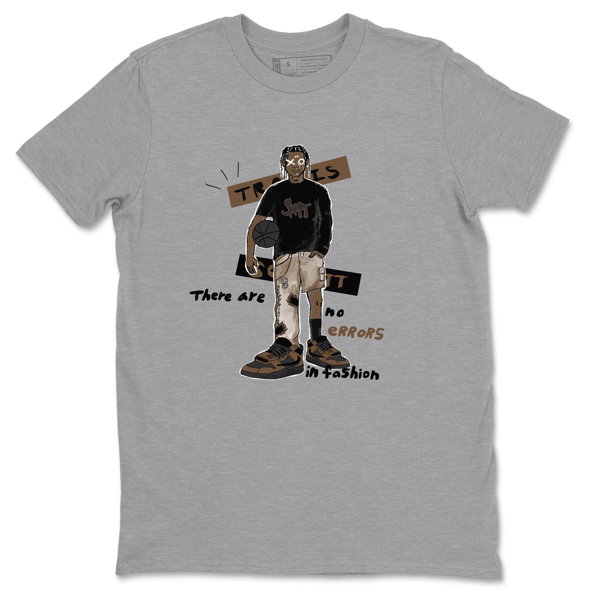 Jordan Jumpman Jack Travis Scott Dark Mocha shirts to match jordans No Errors In Fashion sneaker match tees Jordan Jumpman Jack Travis Scott Dark Mocha SNRT Sneaker Tees streetwear brand Heather Grey 2 unisex cotton tee