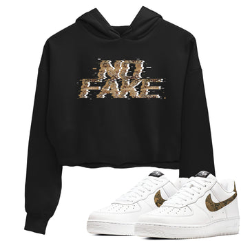 AF1 Ivory Snake shirt to match jordans No Fake Glitch sneaker tees Air Force 1 Ivory Snake SNRT Sneaker Release Tees Black 1 crop length shirt