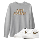 AF1 Ivory Snake shirt to match jordans No Fake Glitch sneaker tees Air Force 1 Ivory Snake SNRT Sneaker Release Tees unisex cotton Heather Grey 1 crew neck shirt