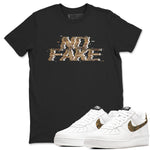 AF1 Ivory Snake shirt to match jordans No Fake Glitch sneaker tees Air Force 1 Ivory Snake SNRT Sneaker Release Tees unisex cotton Black 1 crew neck shirt