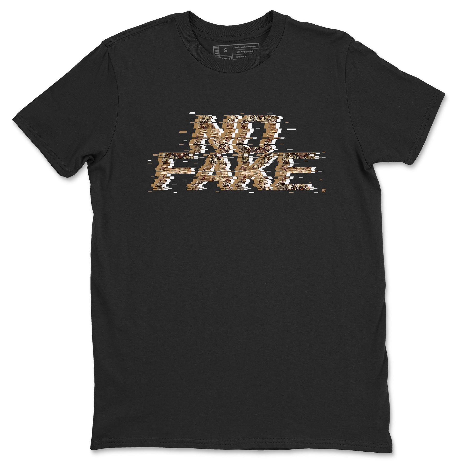 AF1 Ivory Snake shirt to match jordans No Fake Glitch sneaker tees Air Force 1 Ivory Snake SNRT Sneaker Release Tees unisex cotton Black 2 crew neck shirt