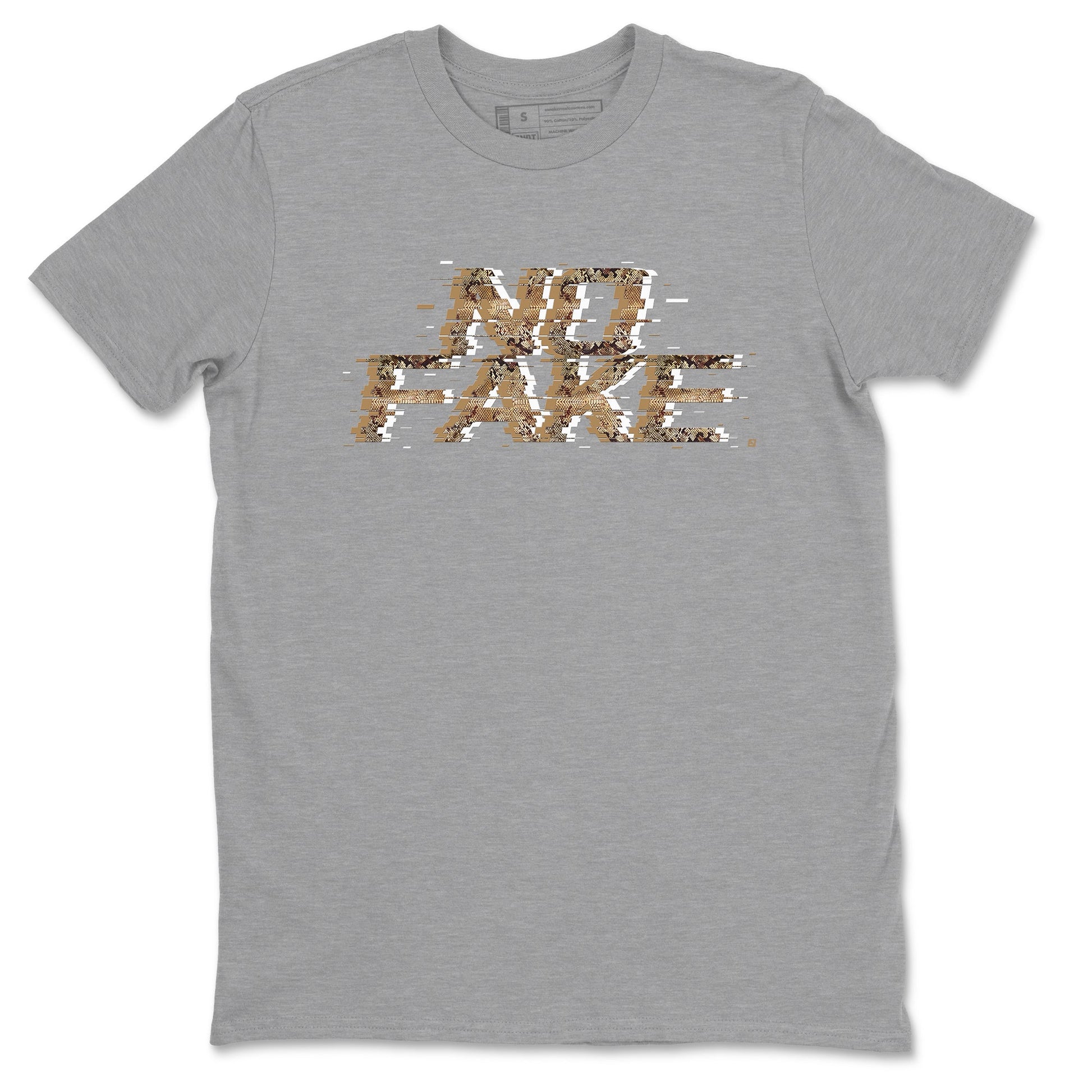 AF1 Ivory Snake shirt to match jordans No Fake Glitch sneaker tees Air Force 1 Ivory Snake SNRT Sneaker Release Tees unisex cotton Heather Grey 2 crew neck shirt