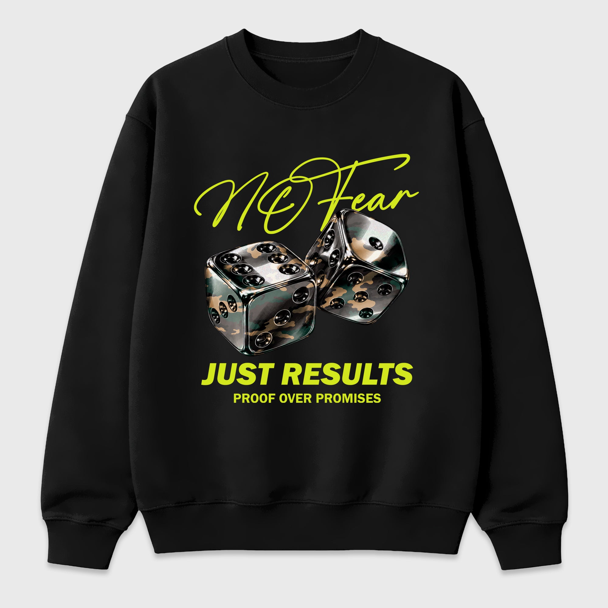 No Fear Graphic T-Shirt featuring original streetwear artwork designed to match the Air Foamposite Pro Green Camo. Black 2 Graphic Tee.
