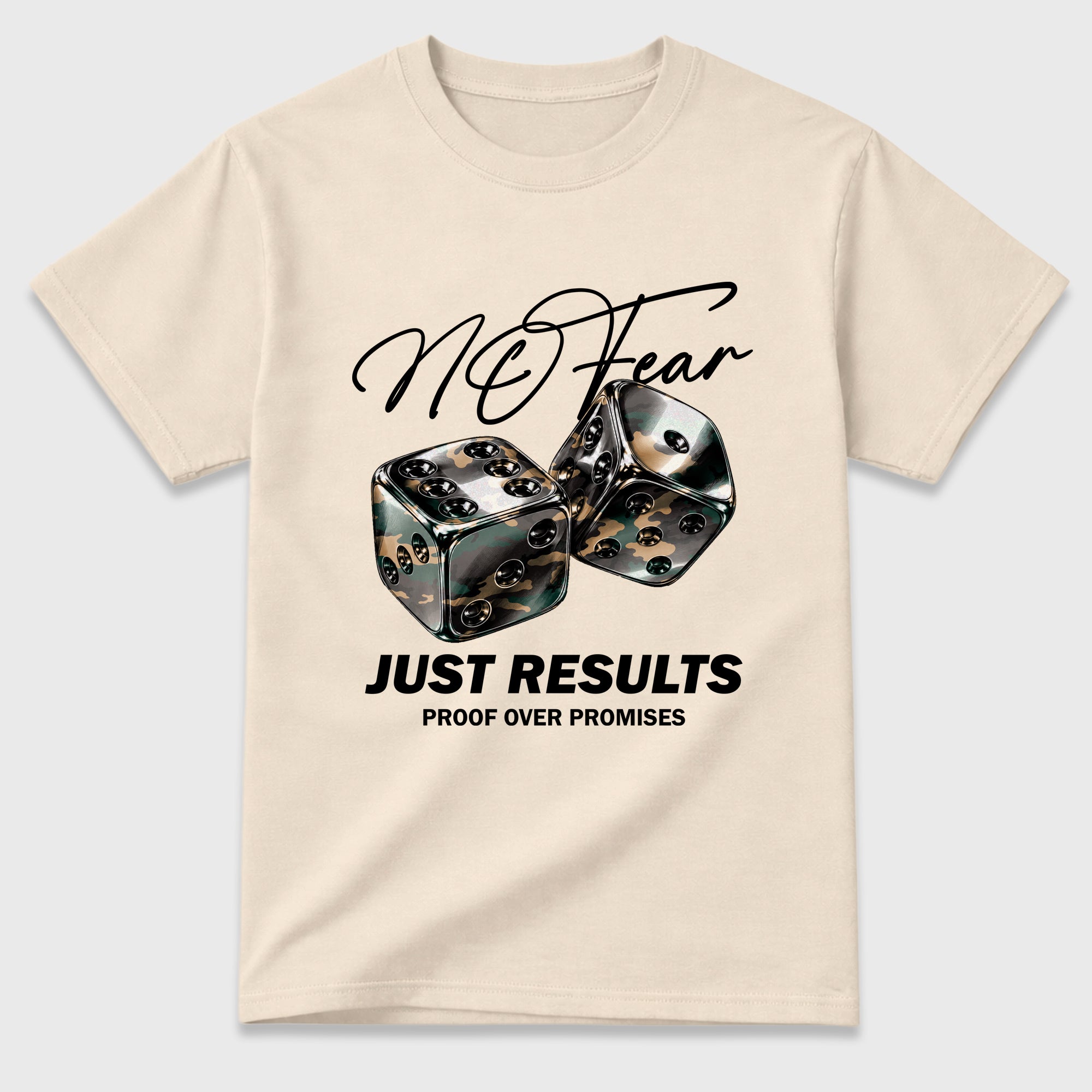 No Fear Graphic T-Shirt featuring original streetwear artwork designed to match the Air Foamposite Pro Green Camo. Natural 2 Graphic T-Shirt.