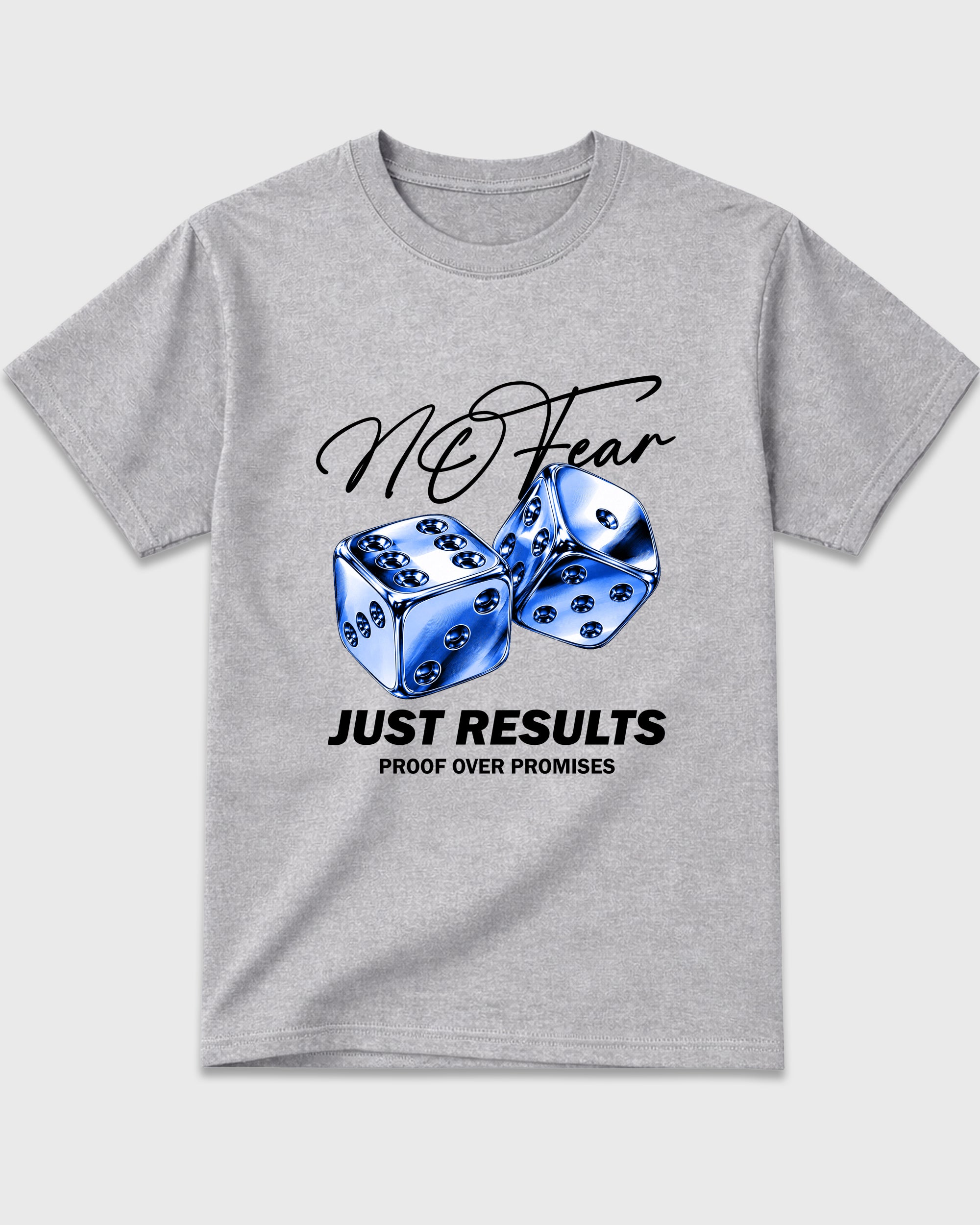 No Fear Graphic T-Shirt featuring original streetwear artwork designed to match the Air Jordan 1 Royal. Heather Grey 2 Graphic T-Shirt.