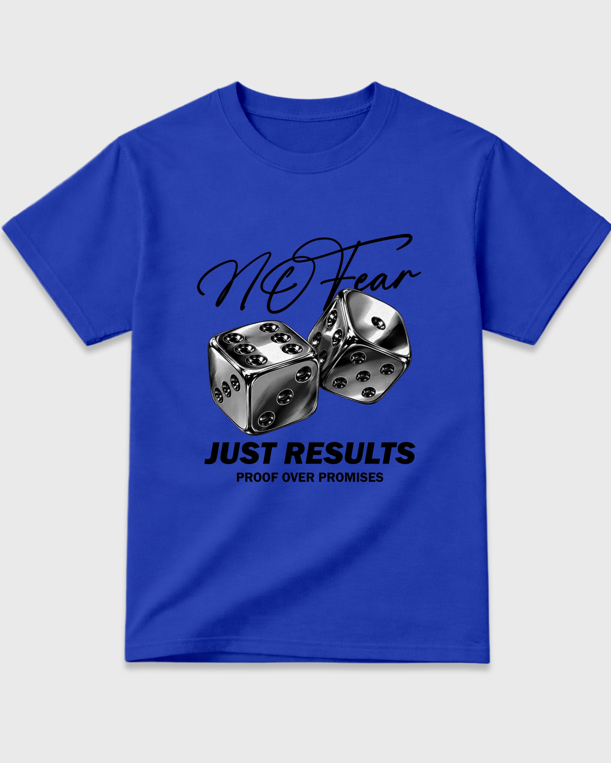No Fear Graphic T-Shirt featuring original streetwear artwork designed to match the Air Jordan 1 Royal. Royal Blue 2 Graphic T-Shirt.