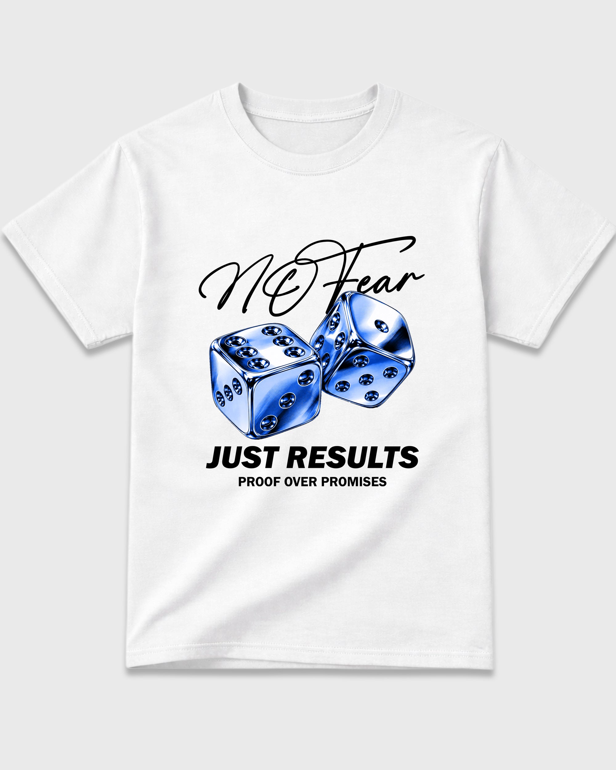 No Fear Graphic T-Shirt featuring original streetwear artwork designed to match the Air Jordan 1 Royal. White 2 Graphic T-Shirt.