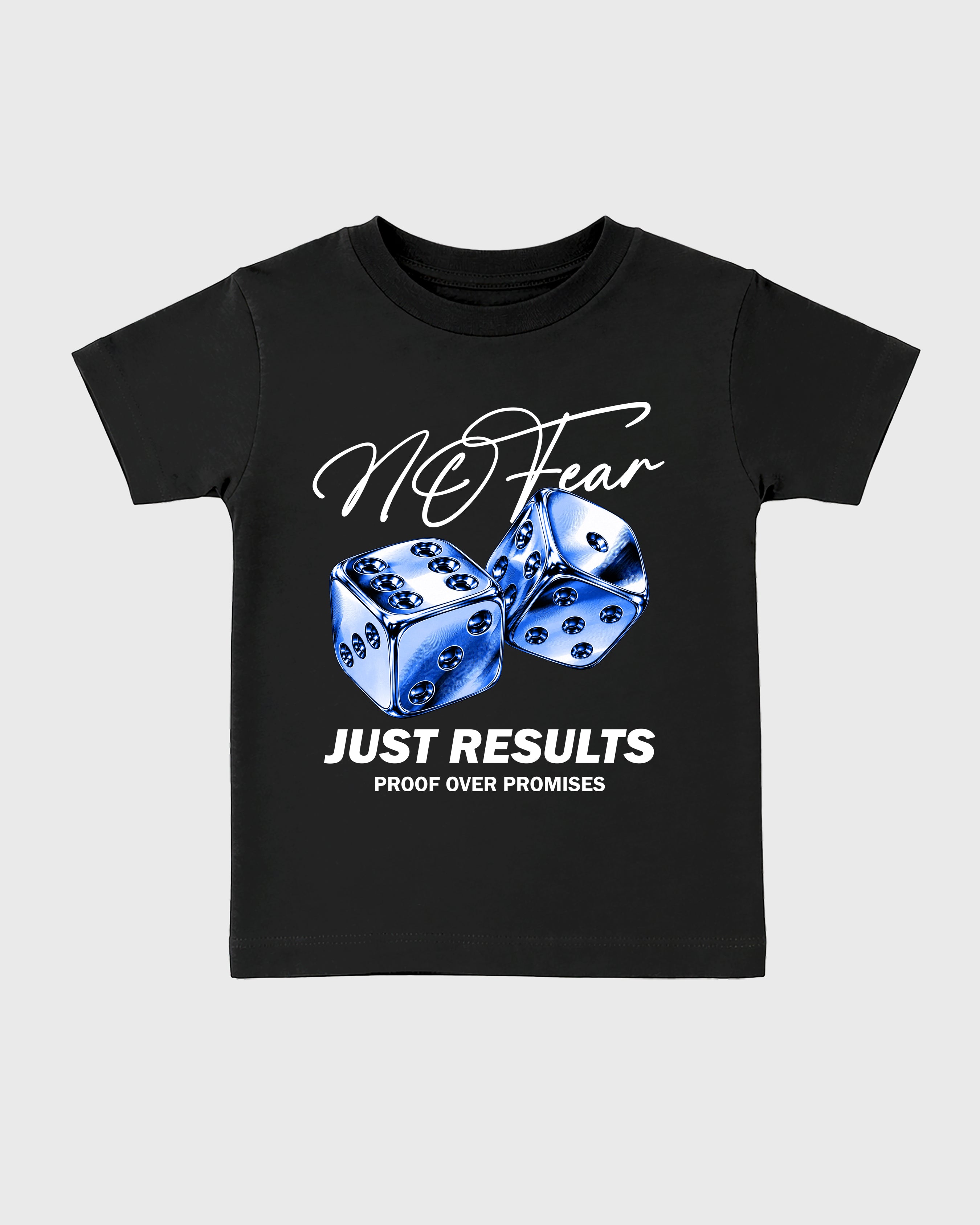 No Fear Baby & Kids Graphic T-Shirt featuring original artwork designed to match the Air Jordan 1 Royal. Black 2 Kids Graphic Tee.
