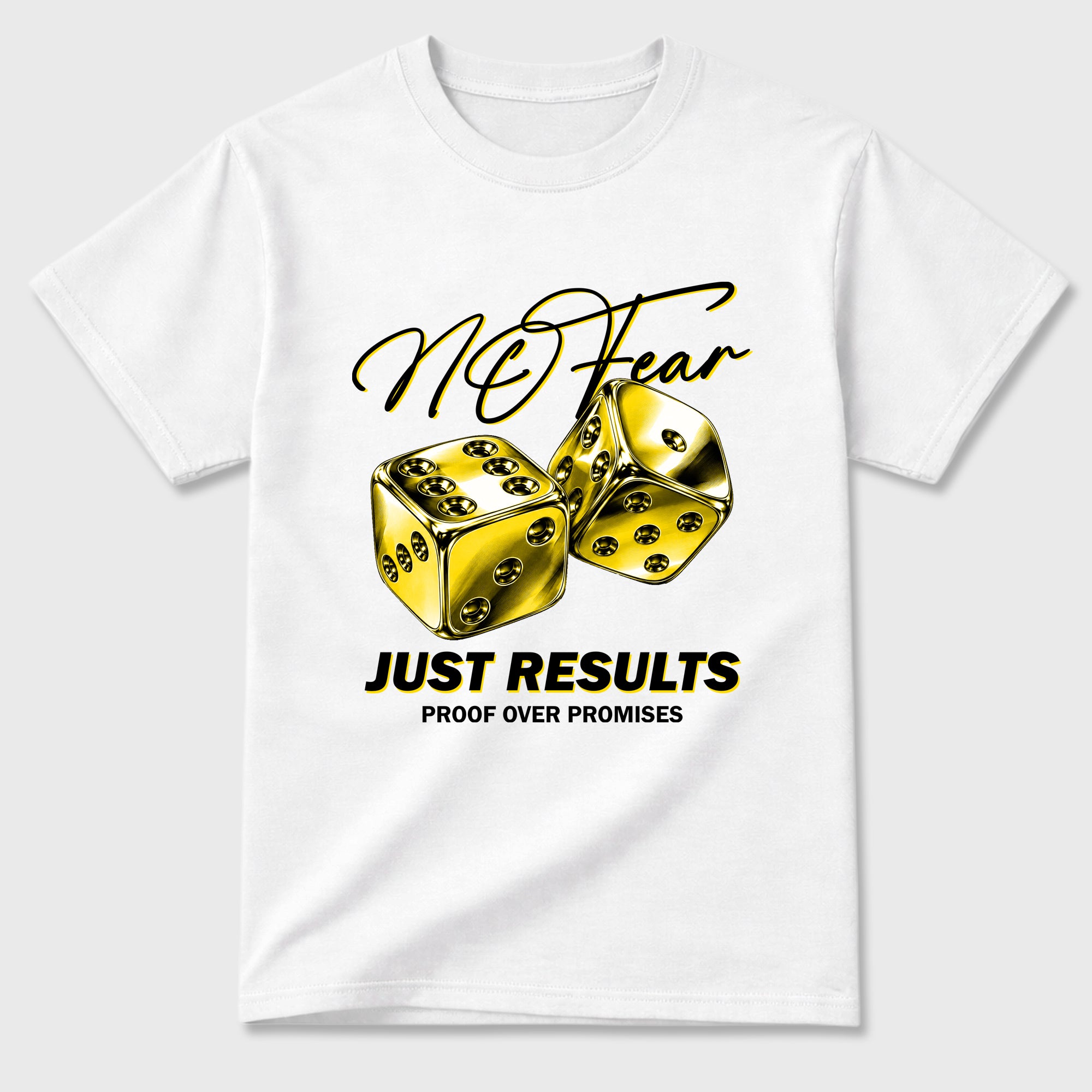 No Fear Graphic T-Shirt featuring original streetwear artwork designed to match the Air Jordan 4 Tour Yellow. White 2 Graphic T-Shirt.