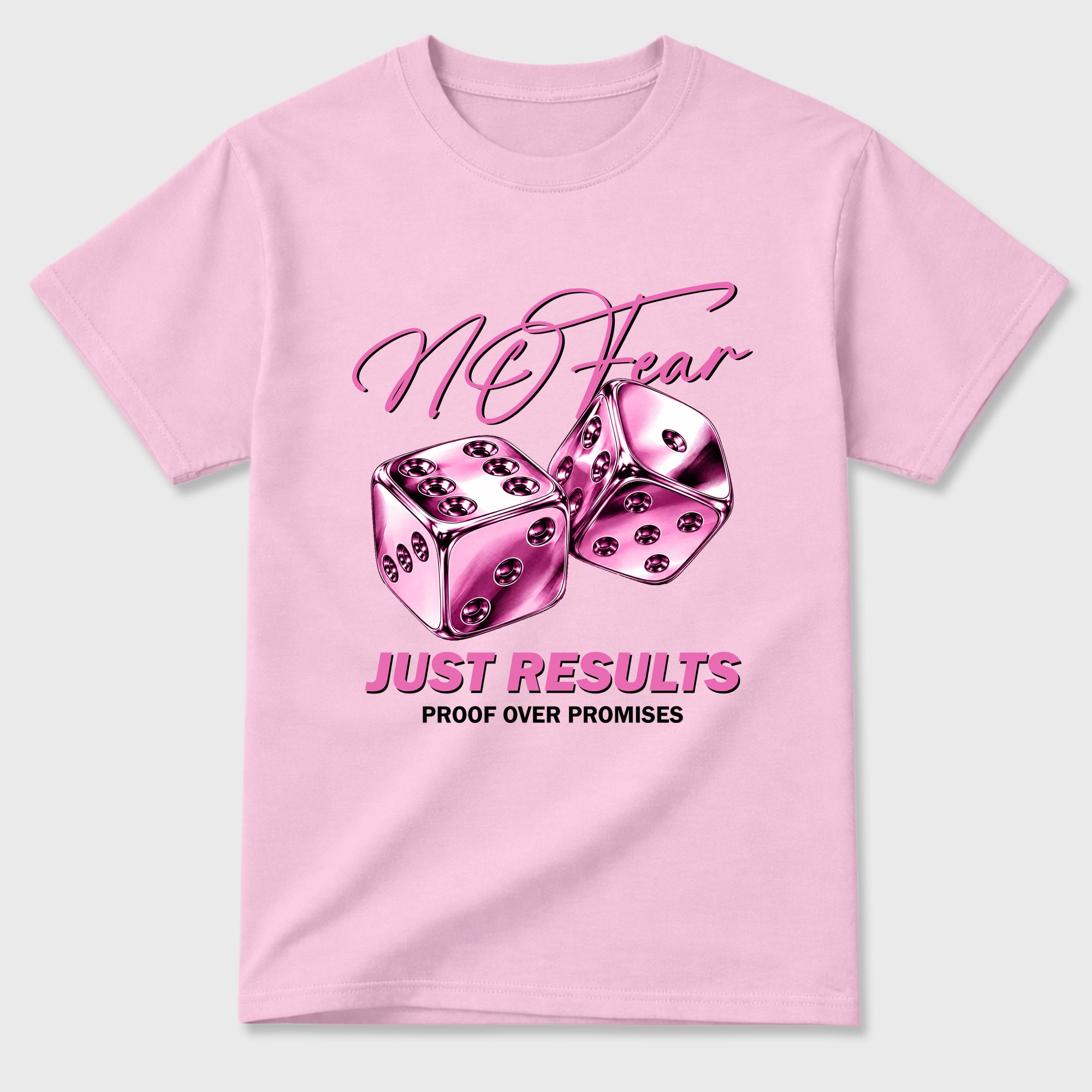 No Fear Graphic T-Shirt featuring original streetwear artwork designed to match the Air Jordan 6 Playful Pink. Pink 2 Graphic T-Shirt.