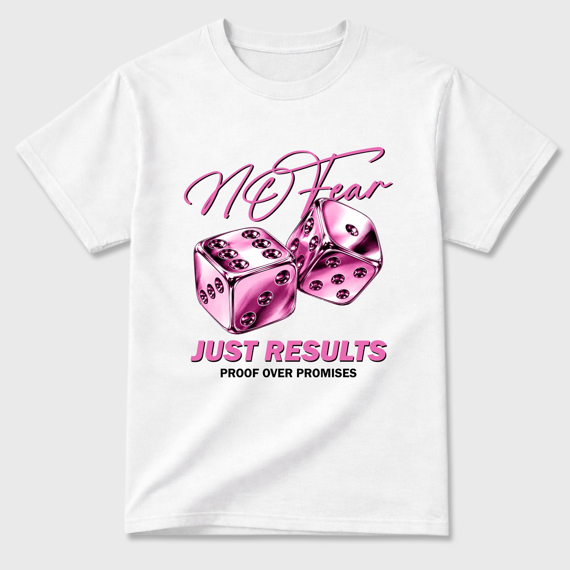 No Fear Graphic T-Shirt featuring original streetwear artwork designed to match the Air Jordan 6 Playful Pink. White 2 Graphic T-Shirt.