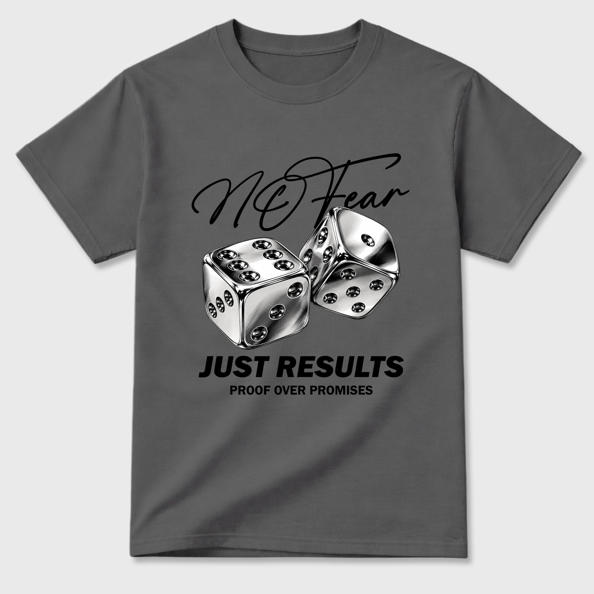 No Fear Graphic T-Shirt featuring original streetwear artwork designed to match the Air Jordan 8 Chrome. Cool Grey 2 Graphic T-Shirt.