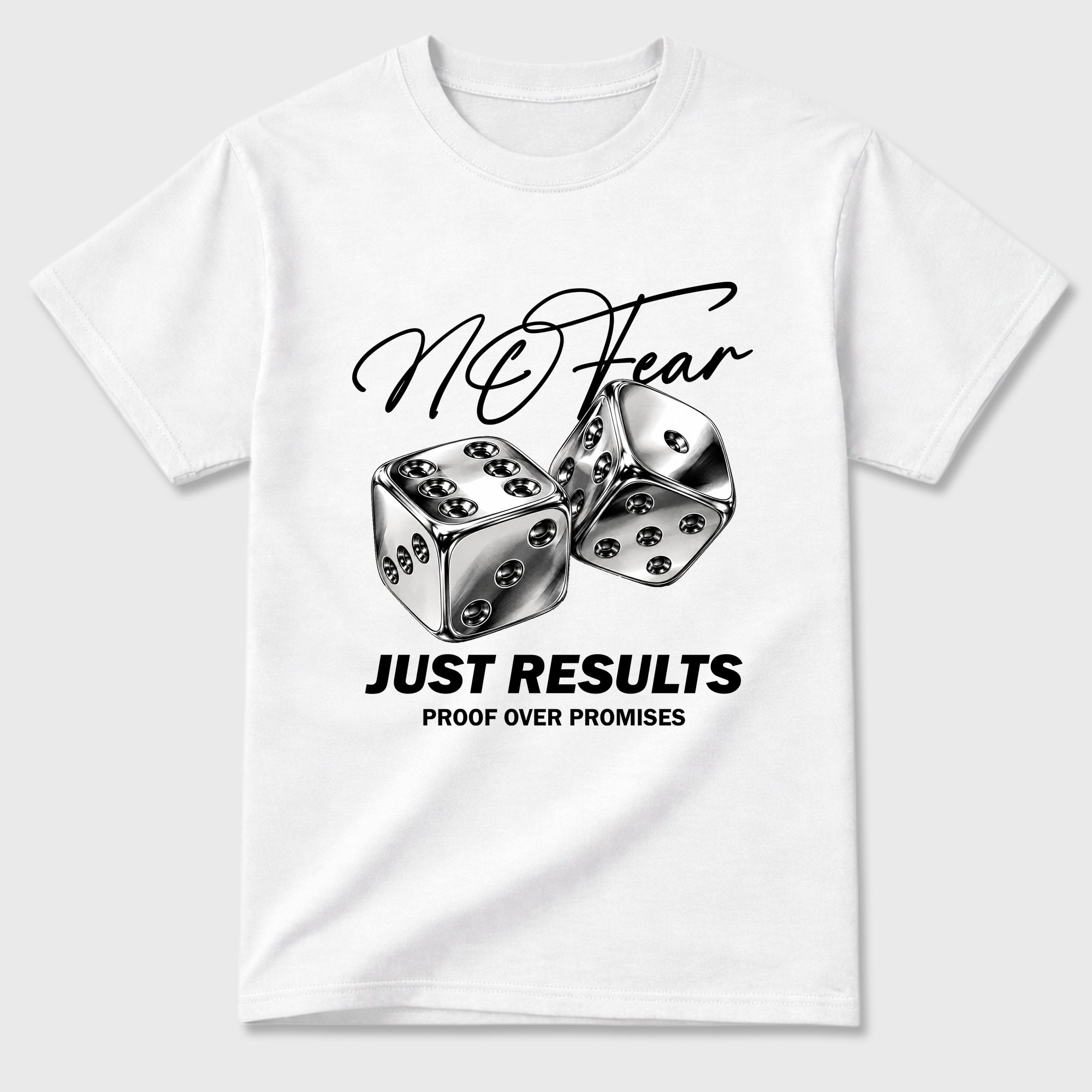No Fear Graphic T-Shirt featuring original streetwear artwork designed to match the Air Jordan 8 Chrome. White 2 Graphic T-Shirt.
