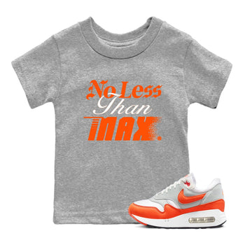 Air Max 1 OG '86 'Summit White and Cosmic Clay shirts to match jordans No Less Than Max sneaker match tees Air Max 1 Cosmic Clay match shoes to clothes SNRT Sneaker Tees Youth Baby Heather Grey 1 tee