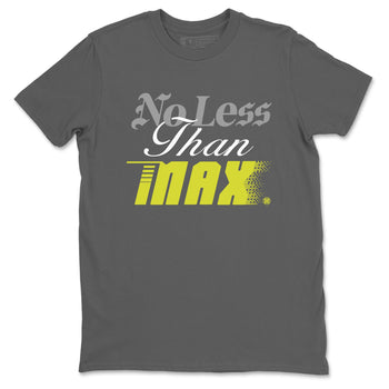No Less Than Max sneaker match t-shirt styled to complete your fit with the Air Max 90 Cyber sneakers, shown in Cool Grey 2.