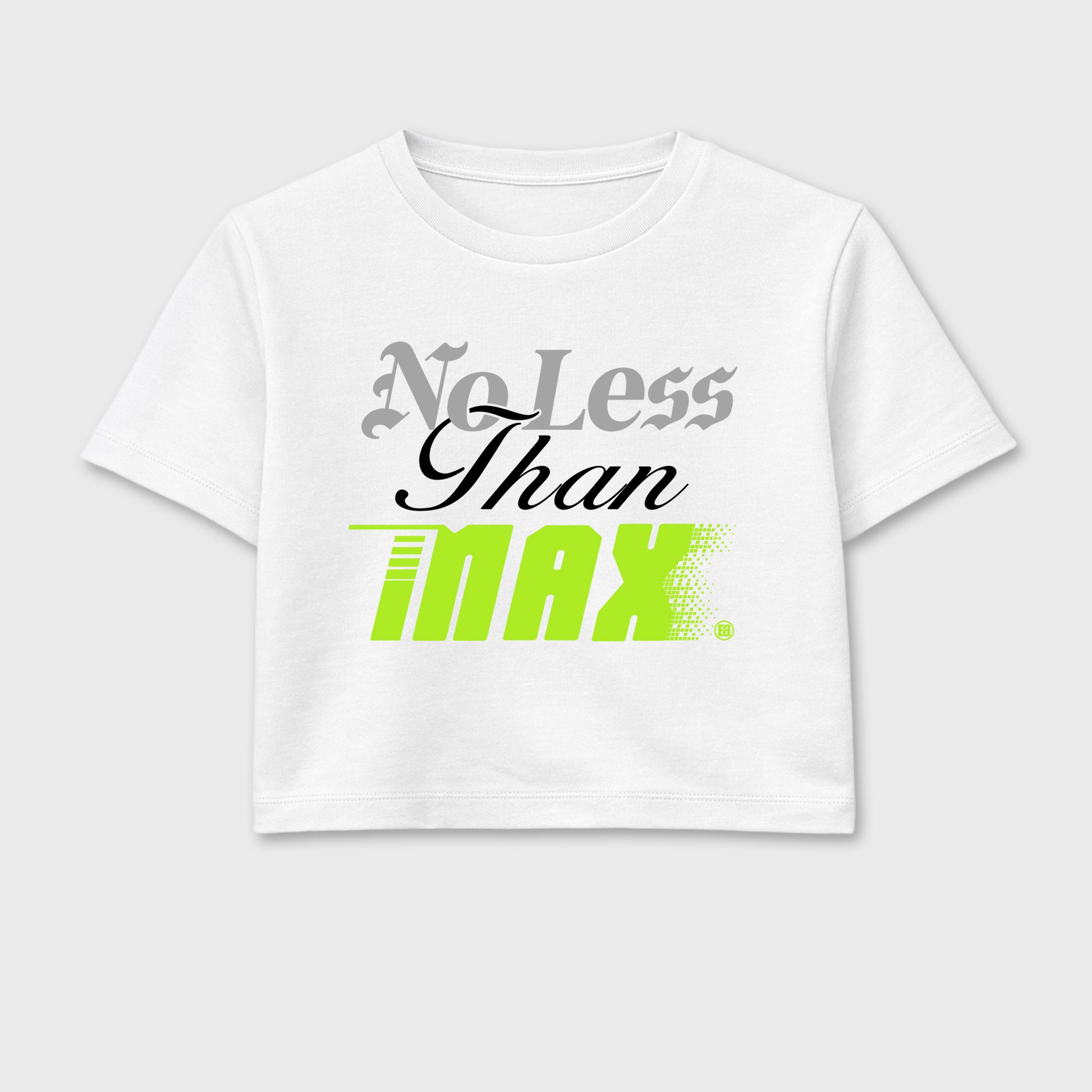 Sneaker match tees – Sneaker Tees To Match Air Max 90 Neon Yellow Shoes – No Less Than Max Crop T-Shirt White 2