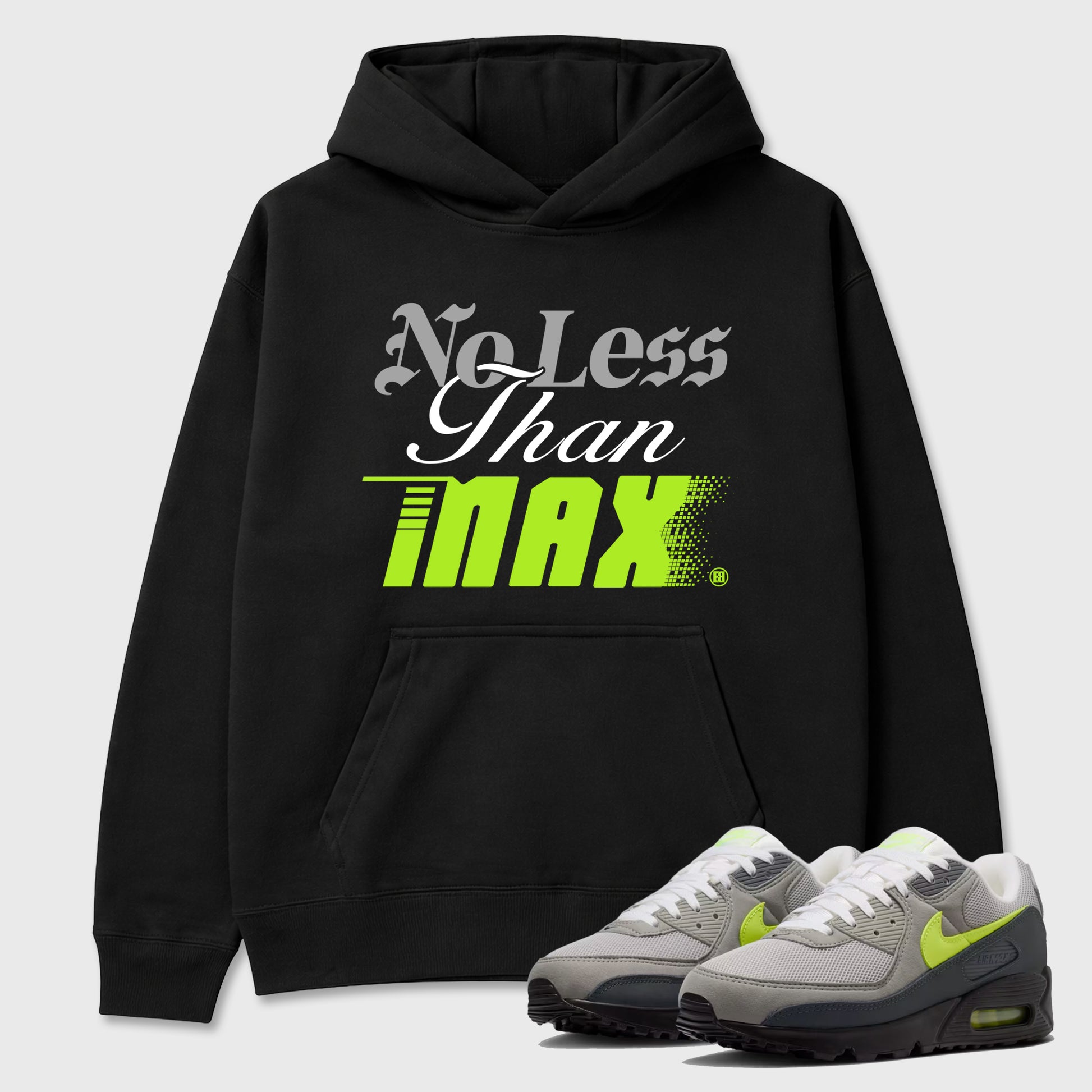 Sneaker match tees – Sneaker Tees To Match Air Max 90 Neon Yellow Shoes – No Less Than Max Tee Black 1