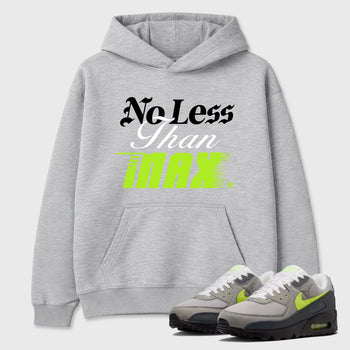 Sneaker match tees – Sneaker Tees To Match Air Max 90 Neon Yellow Shoes – No Less Than Max Tee Heather Grey 1