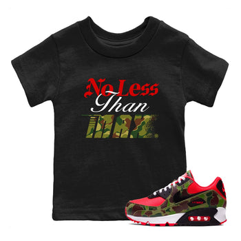 Air Max 90 Reverse Duck Camo shirts to match jordans No Less Than Max sneaker match tees Air Max 90 Reverse Duck Camo match shoes to clothes SNRT Sneaker Tees Youth Baby Black 1 tee