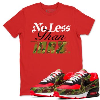 Air Max 90 Reverse Duck Camo shirts to match jordans No Less Than Max sneaker match tees Air Max 90 Reverse Duck Camo match shoes to clothes SNRT Sneaker Tees unisex cotton Red 1 shirts