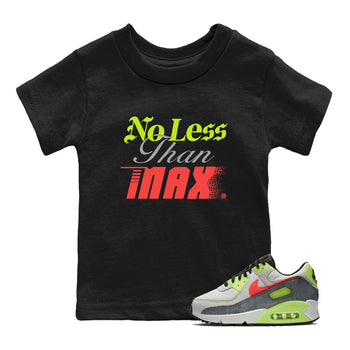 Sneaker Threads – Sneaker Tees To Match Air Max 90 Spruce Aura and Ghost Green – No Less Than Max Youth Graphic Tee Black 1. Perfect for Jordan releases 2025 colorways.