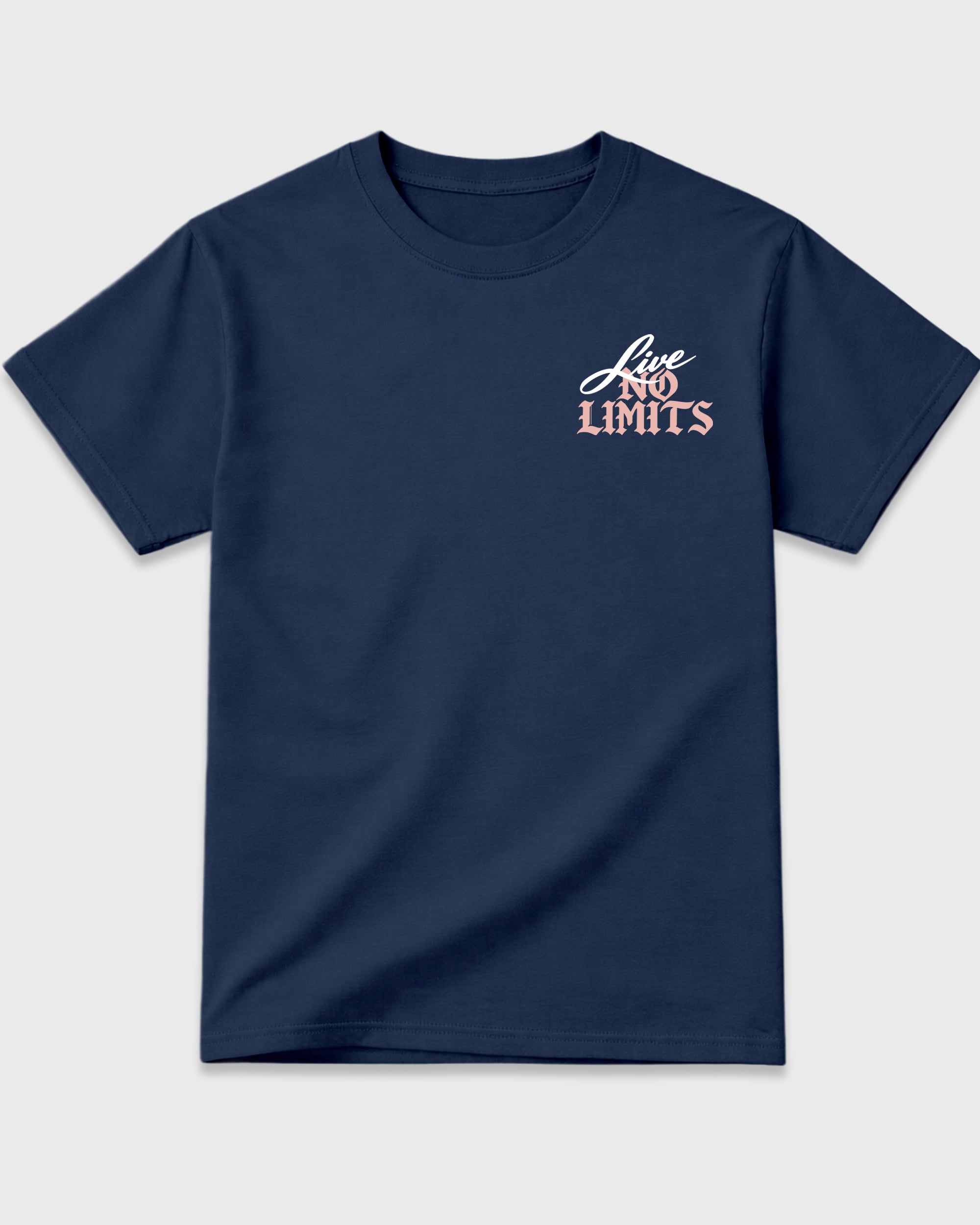 No Limits Navy Graphic T-Shirt - 3, sneaker matching shirt designed to pair with APB X Air Jordan 11 Low "Made For Locals" sneakers for a coordinated streetwear outfit.