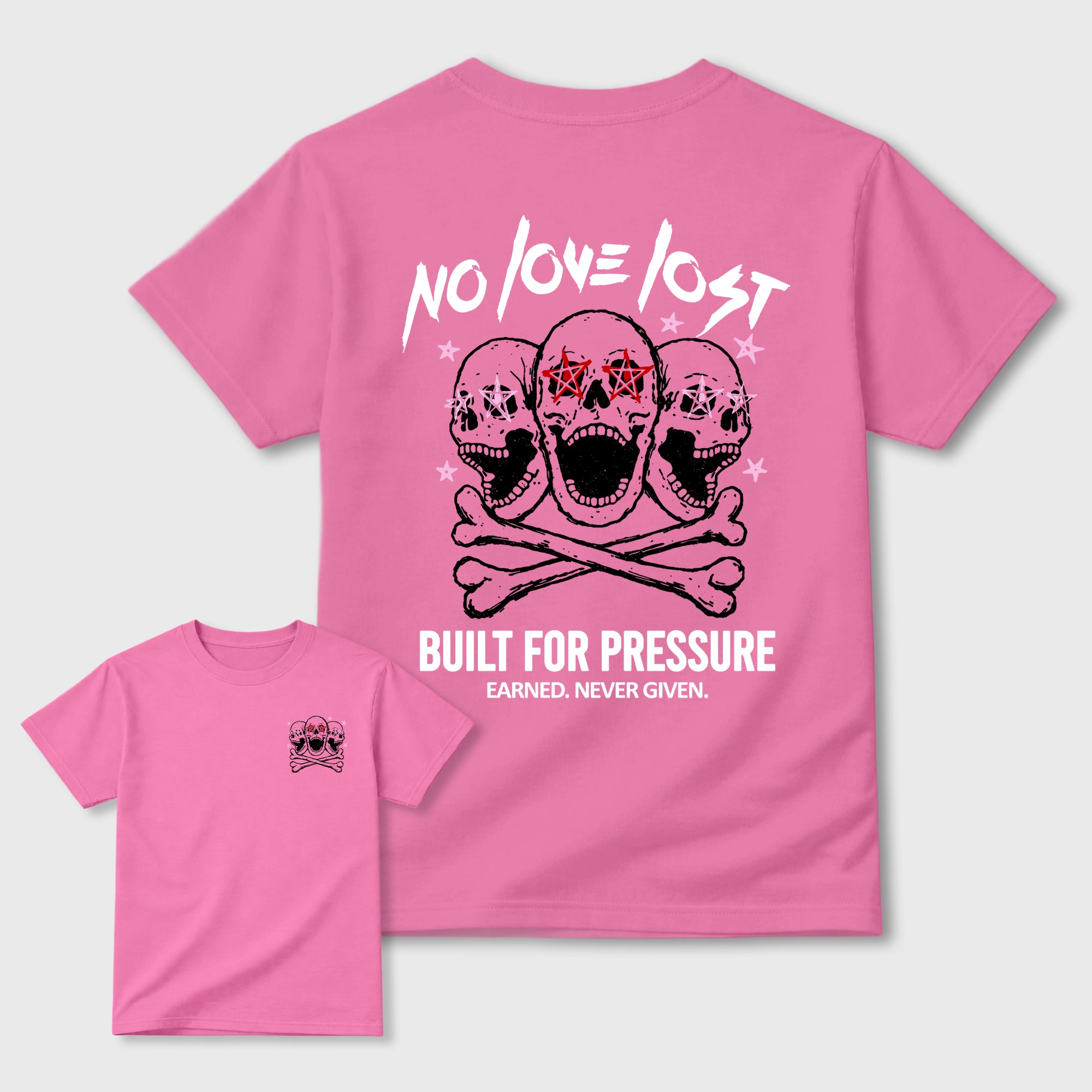 No Love Lost Graphic T-Shirt featuring original streetwear artwork designed to match the Air Jordan 6 Playful Pink. Bubble Gum Graphic T-Shirt.