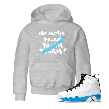 9s Powder Blue shirt to match jordans No More Blah sneaker tees Air Jordan 9 Powder Blue SNRT sneaker release tees baby toddler Heather Grey 1 cotton Shirt