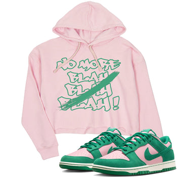 Dunk Medium Soft Pink Malachite shirt to match jordans No More Blah sneaker tees Dunk Medium Soft Pink Malachite SNRT Sneaker Release Tees Pink 1 crop length shirt